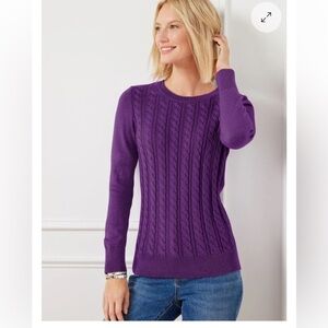NWOT - Talbots - SOFT CABLE KNIT CREWNECK SWEATER - Large